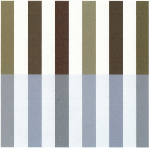 Vertical bars in varying shades of brown on a white background. The
                        bottom half is tinted light blue.