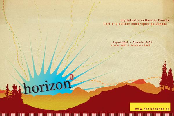 Screenshot of a book cover for a book entitled . Image 2 is a screenshot of a poster for an event called horizon^0