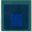 A dark blue square with a dark green outline and a lighter blue
                        center.