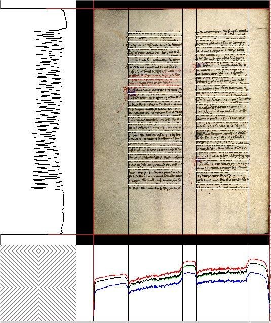 Screenshot of manuscript with gradient lines.