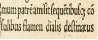 Sample Lines from Suetonius. Vitae XII Caesarum. Milan: Leonard Pachel.
                     1494 