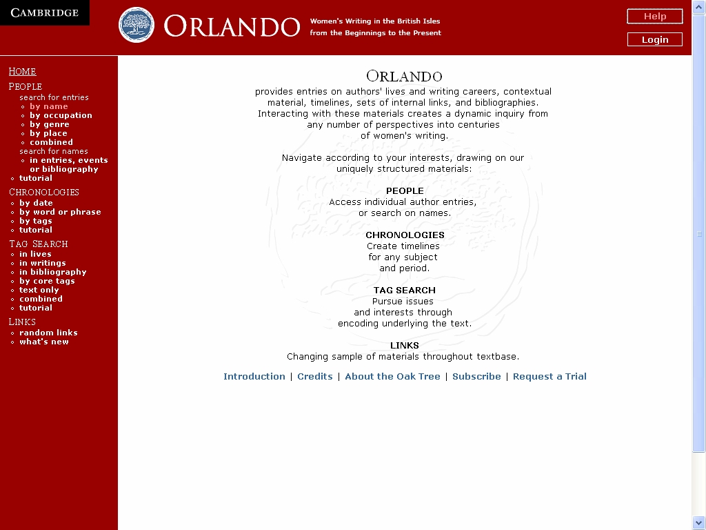 Screen shot showing Orlando home page